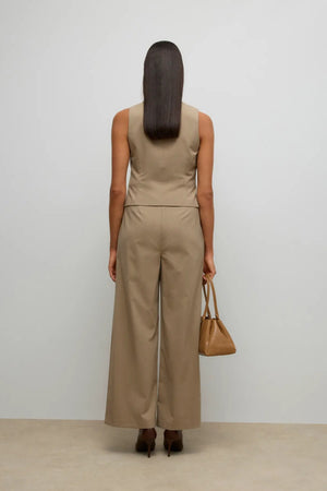 Gilet Ayah con scollo a U - Dune Melange