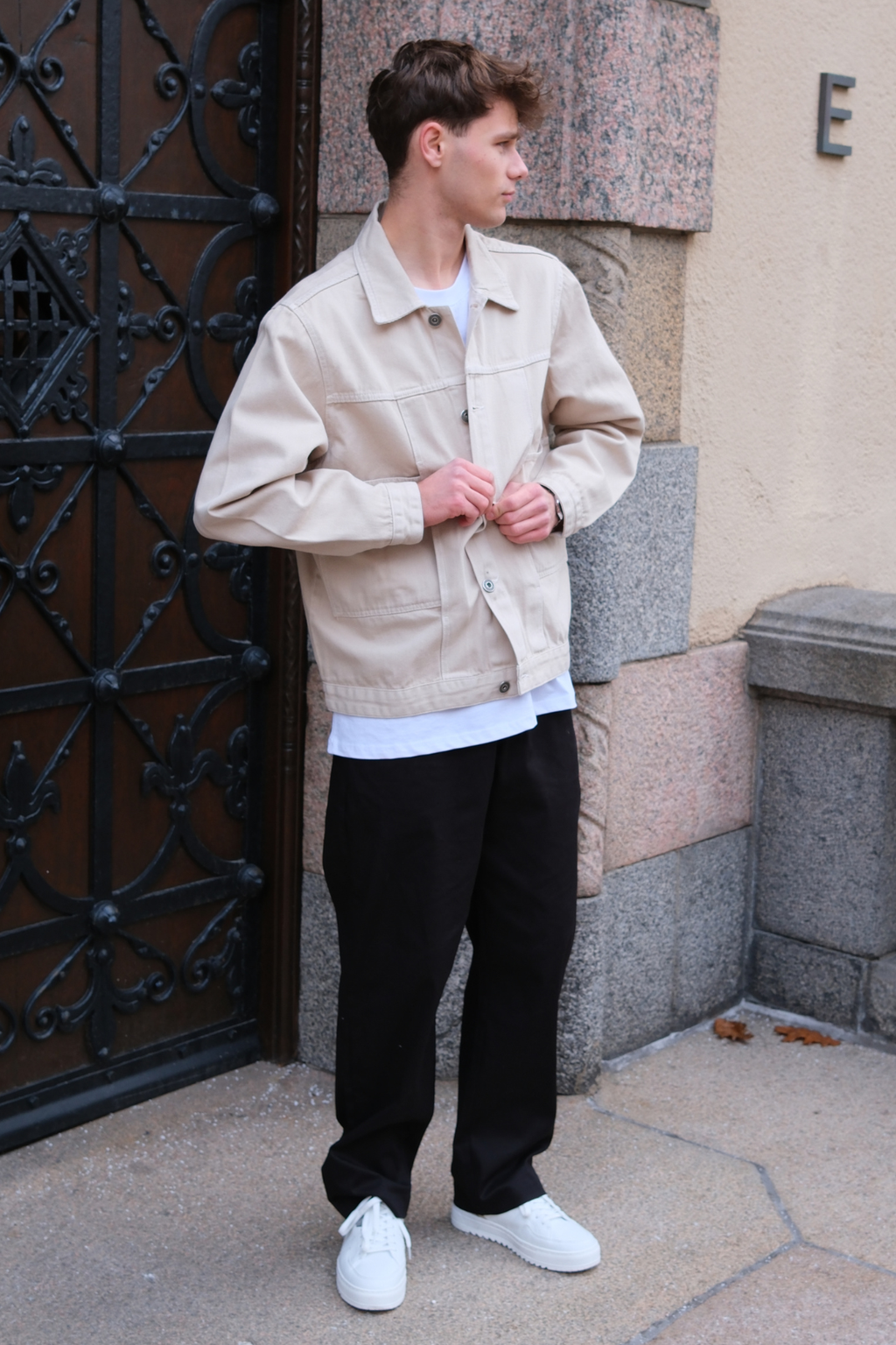 Denim Jacket - Beige