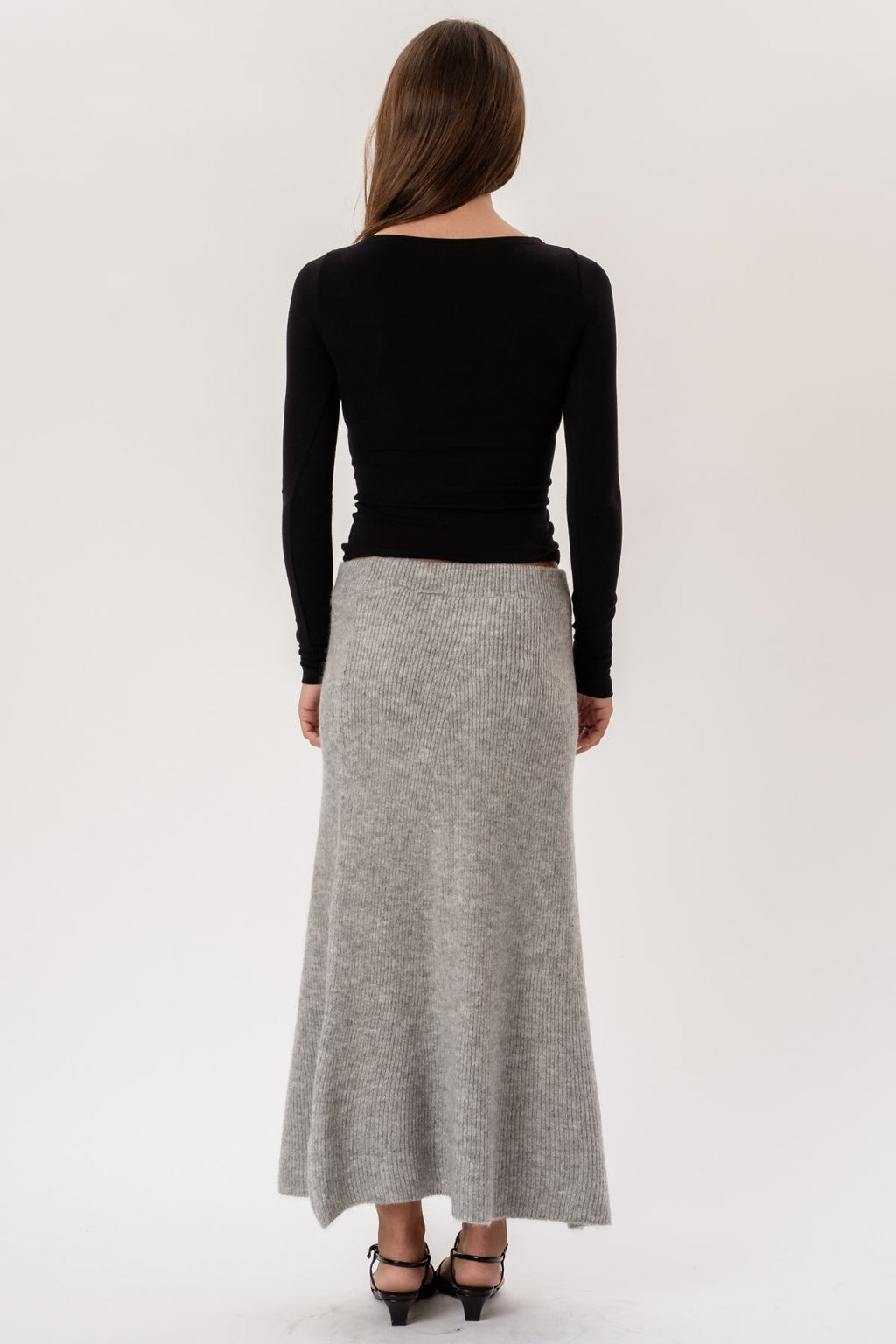 Gonna in maglia Nova - Grigia