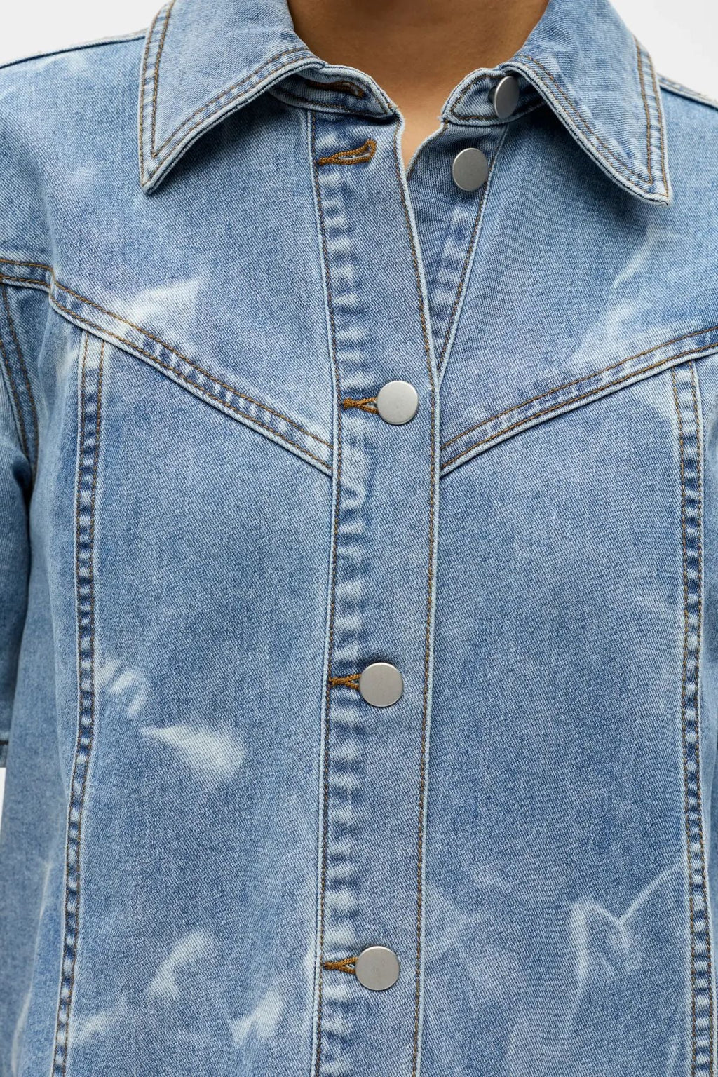 Abito corto in denim Claudia - denim azzurro