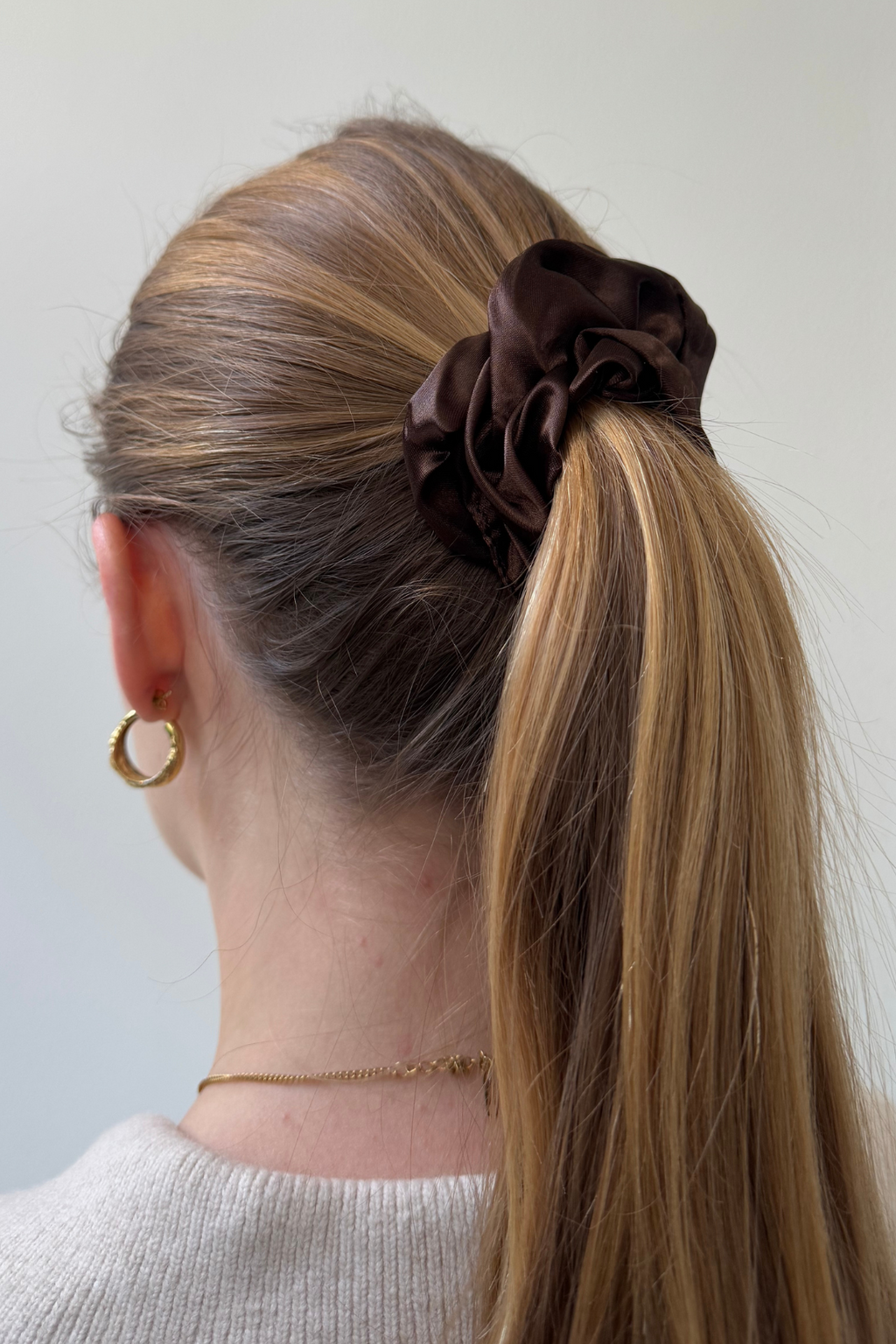 Scrunchie - marrone scuro