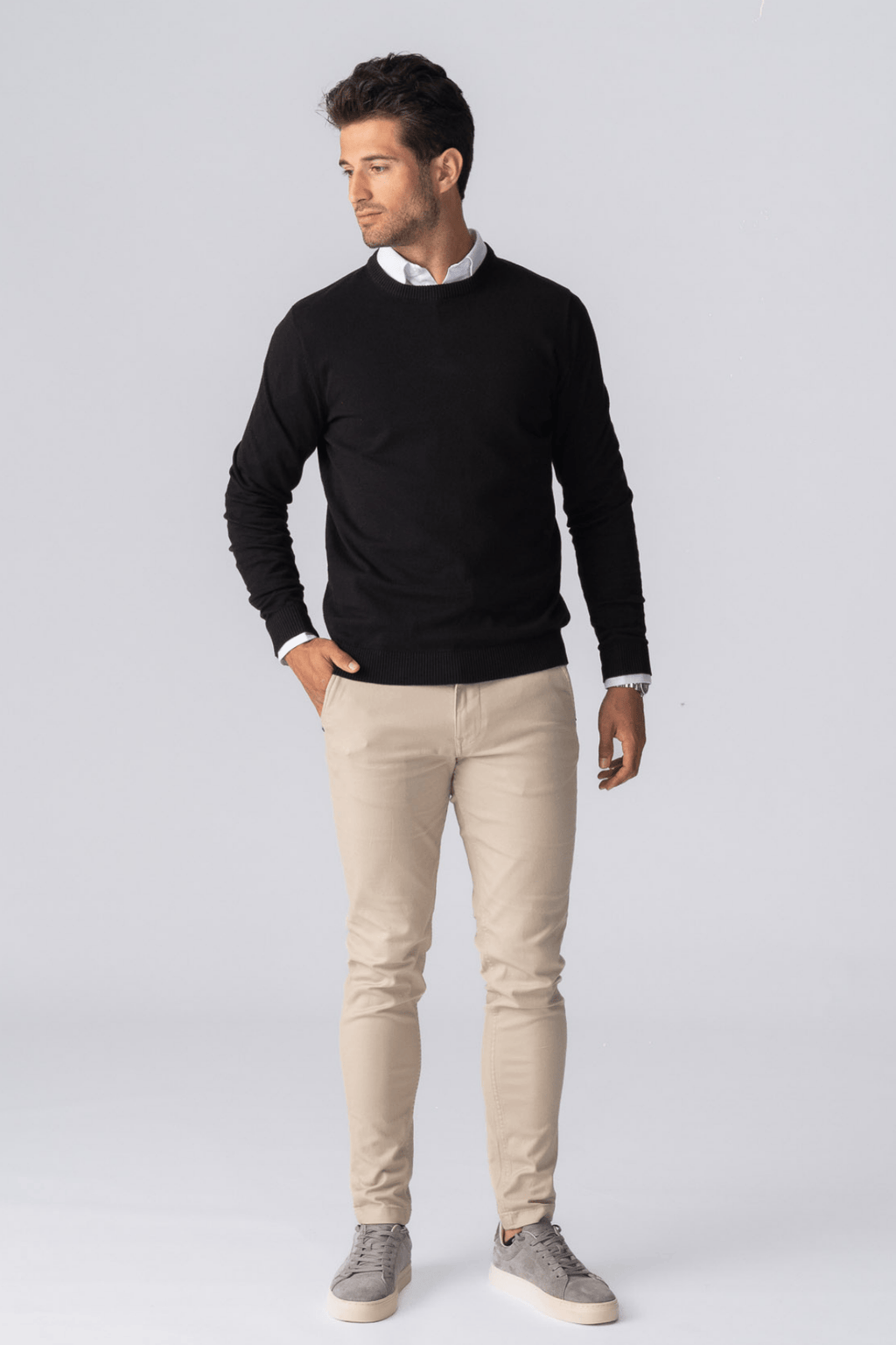 Pullover girocollo - Nero