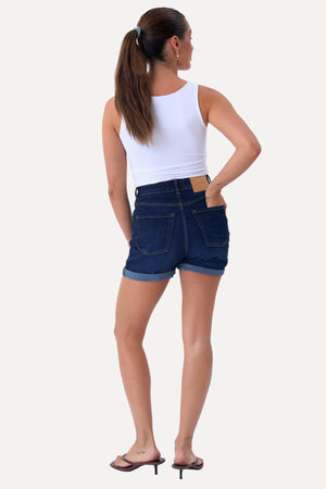The Original Performance Denim Shorts - Dark Blue Denim