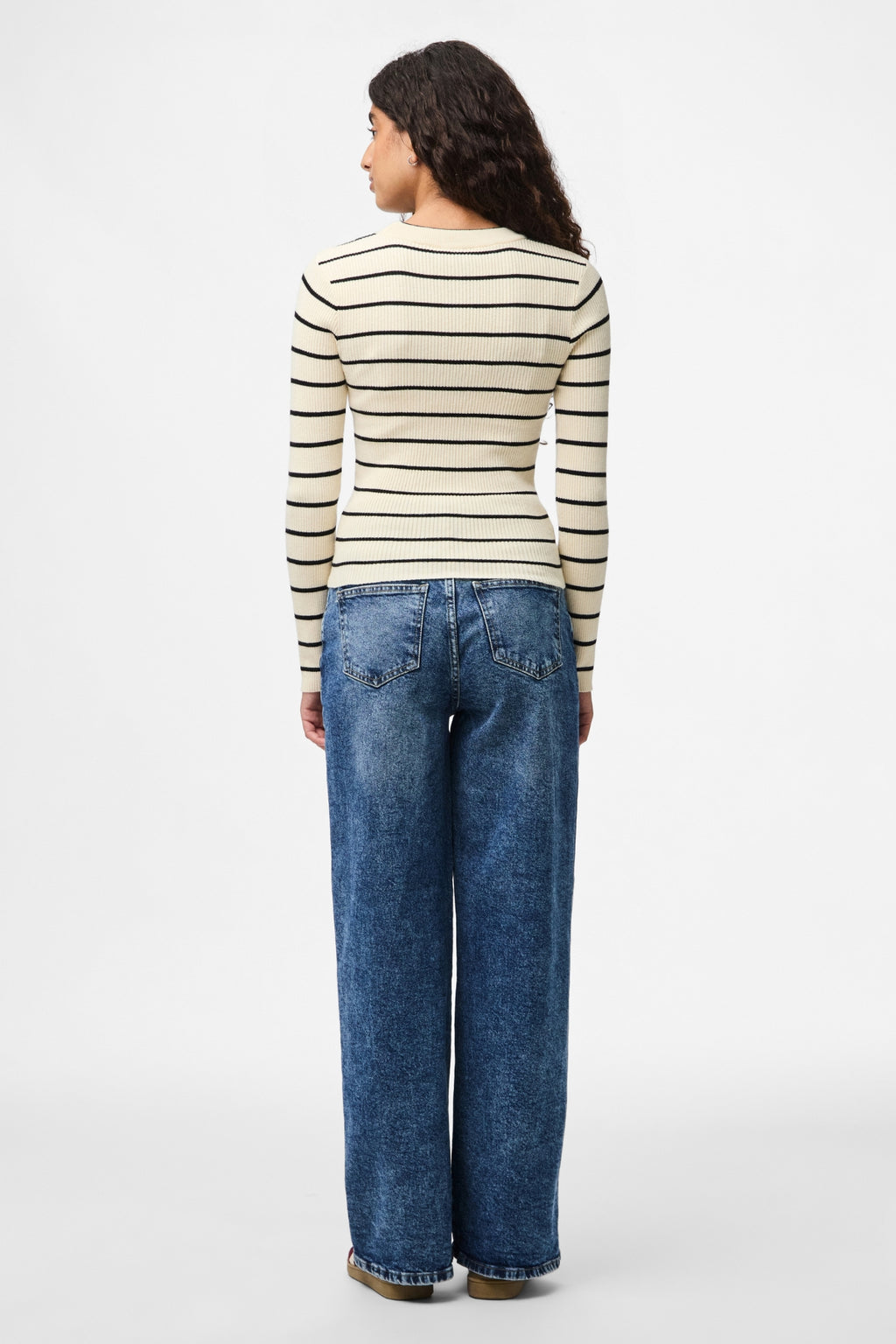 Maglia Mira New O-Collo - Betulla/Nero