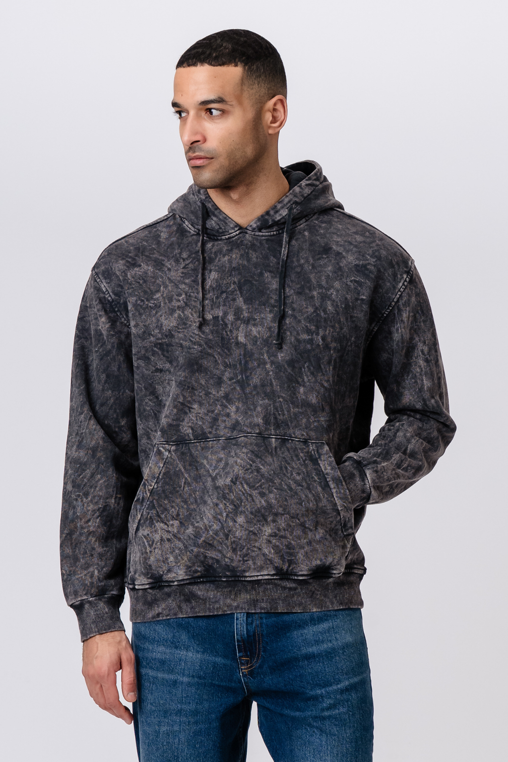 Felpa con cappuccio Vincent- Nero