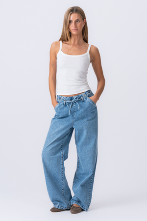 Jeans largo nicole - blu medio