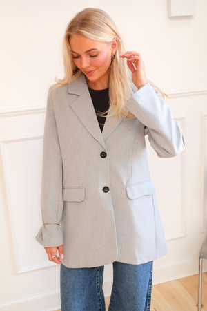 Claire Oversized Blazer - grigio chiaro