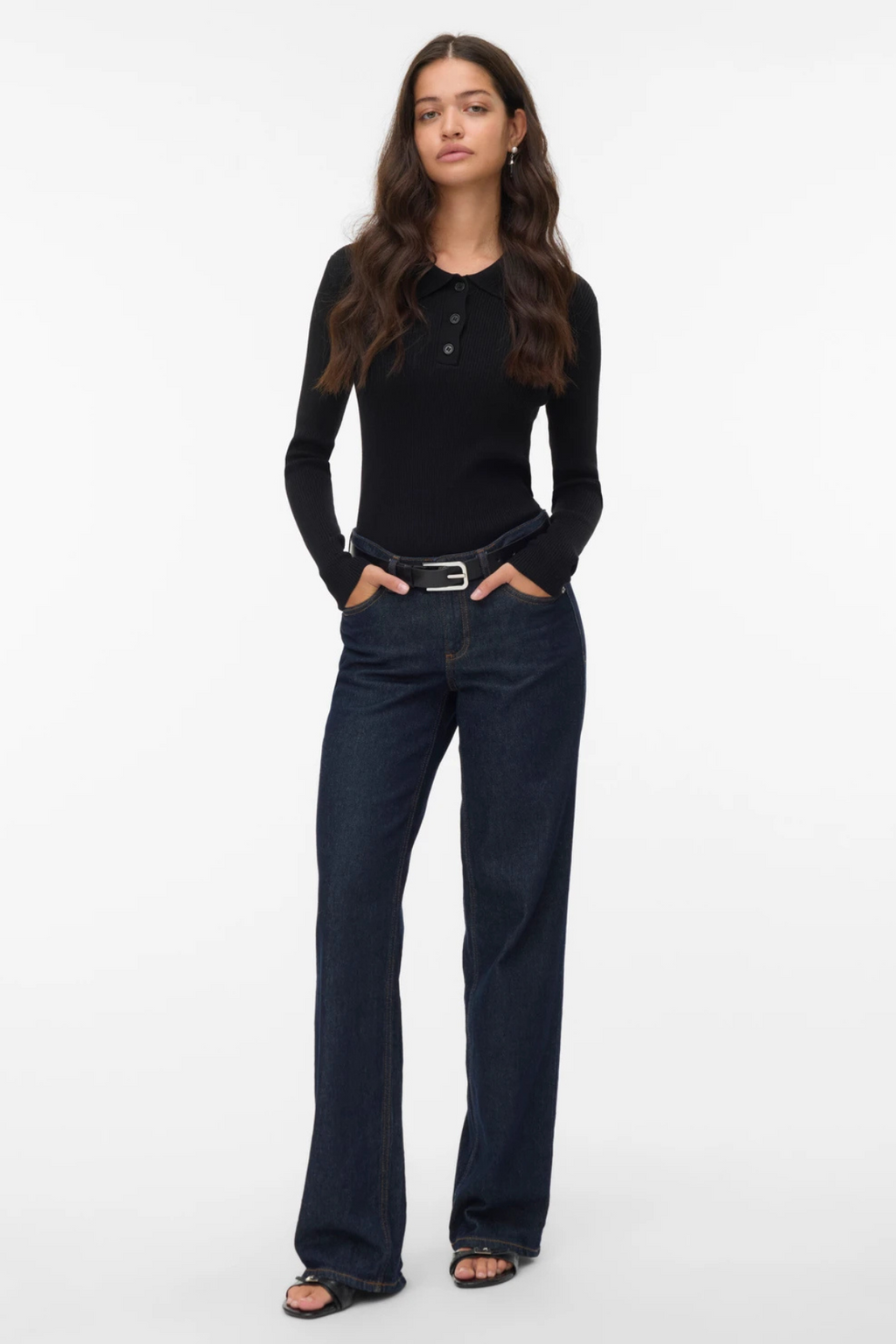 Pullover Poloneck Silje - Nero