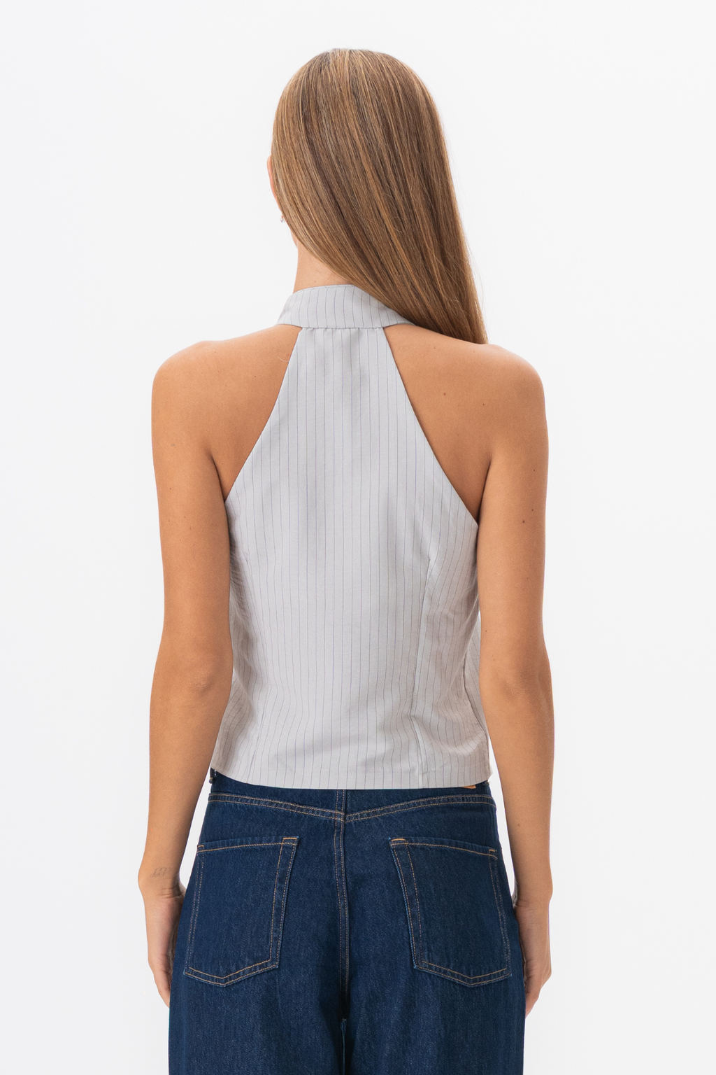 Top a strisce Silva - Grigio