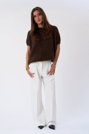 Maglia a maniche corte Chloe - Cioccolato