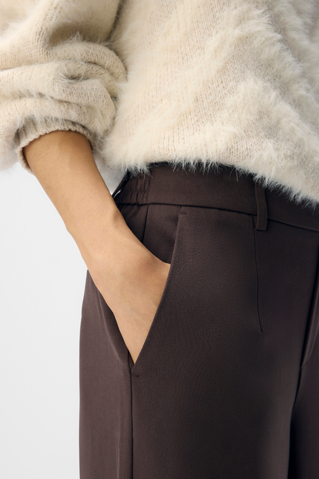 Lisa Wide Pant - Seal Brown