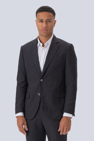 Premium Blazer a petto singolo-bruno grigio
