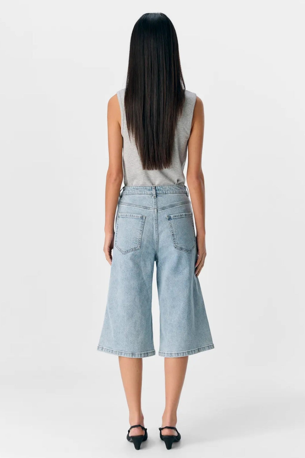 Isra Bermuda Shorts - denim blu medio