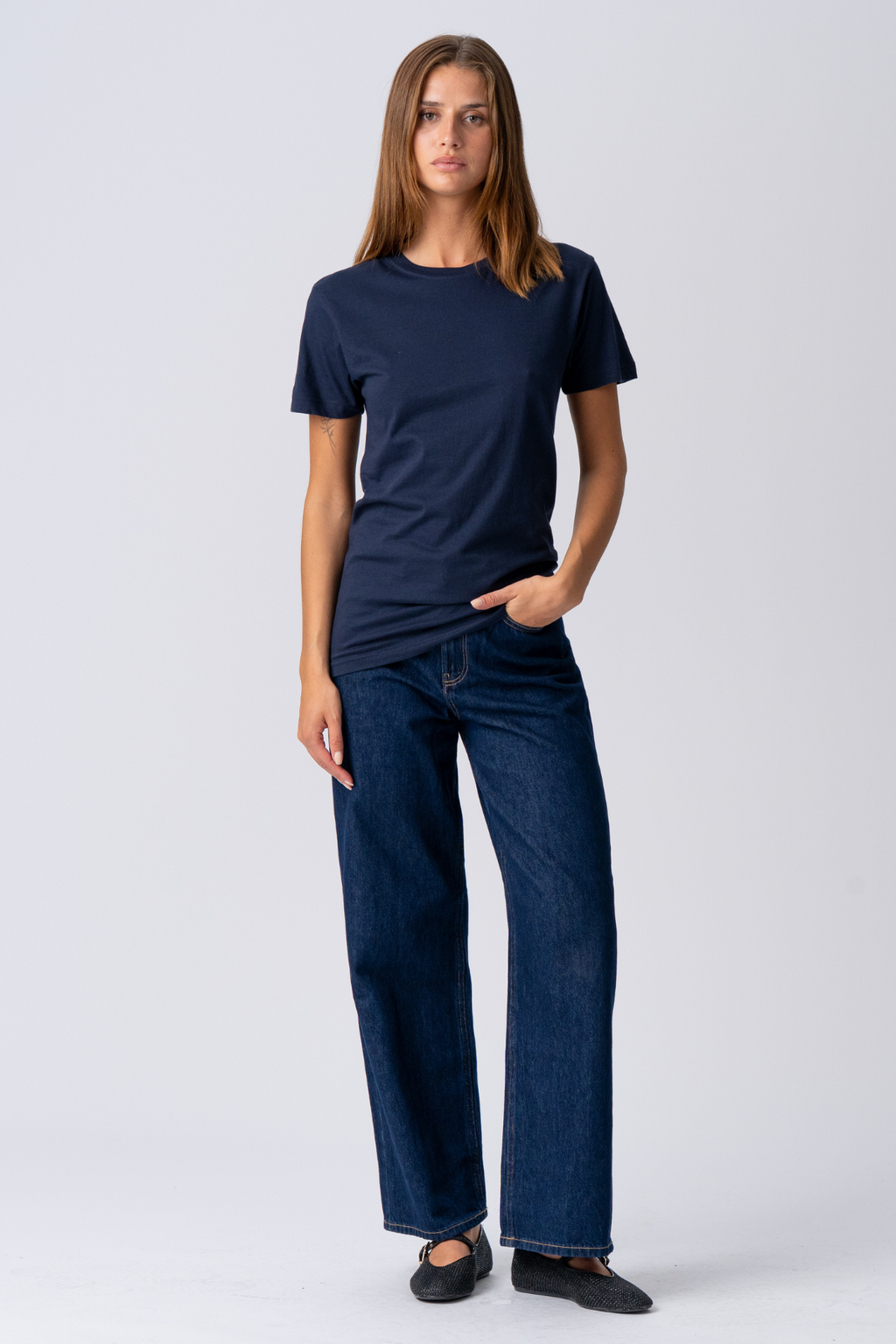 Basic T -shirt leggero - blu scuro