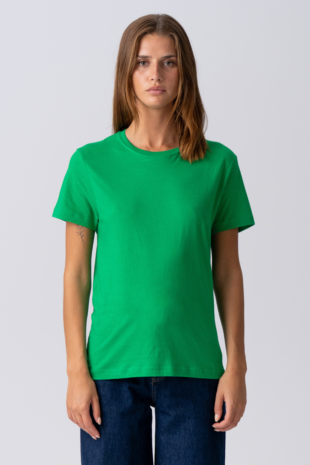 Basic T -shirt leggero - verde