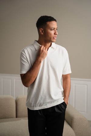 Polo testuzzato di atlas - bianco