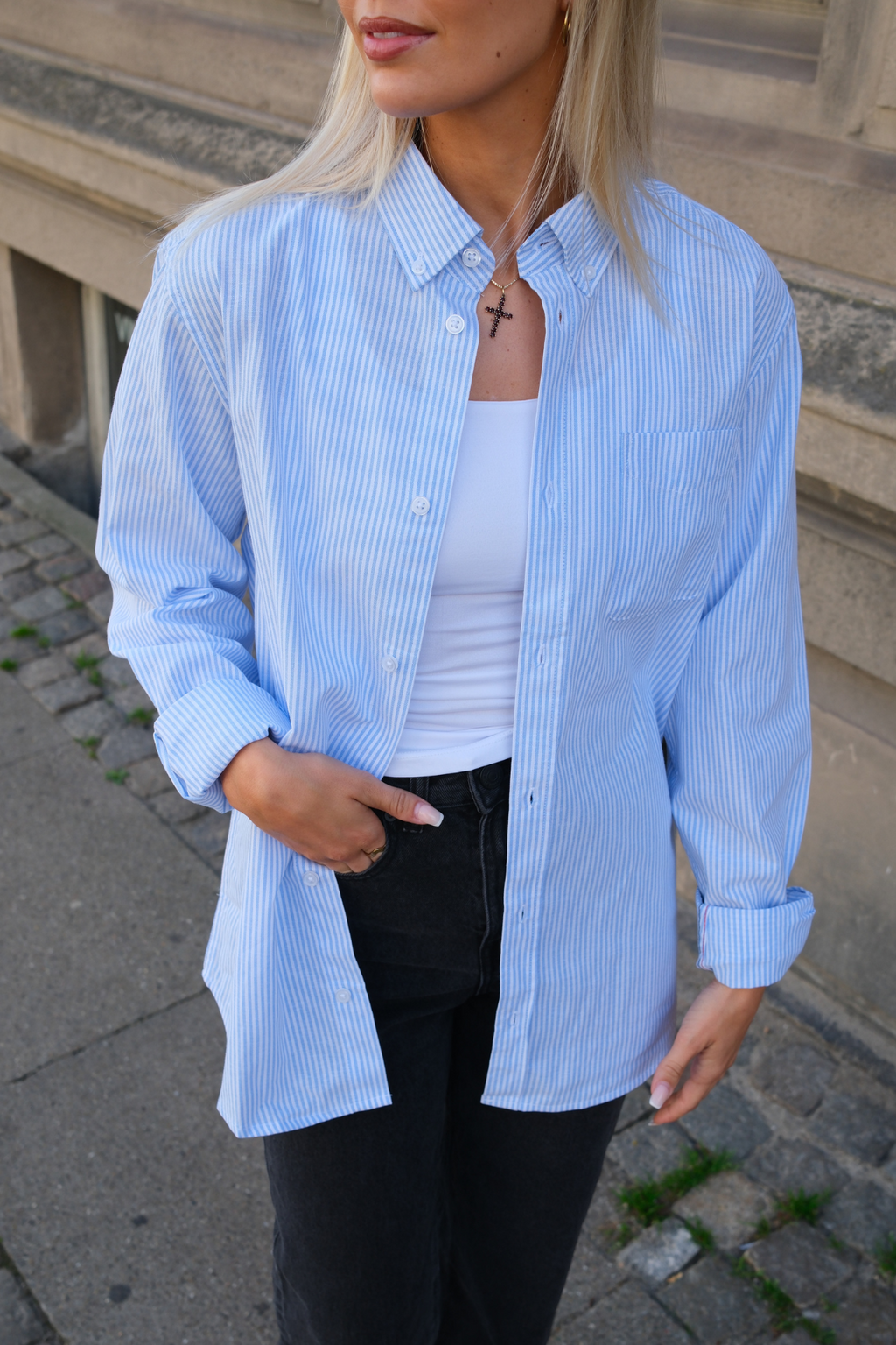 Fidanzato oxford camicia - azzurro/bianco