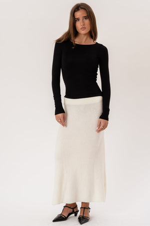 Gonna in maglia Nova - Bianca