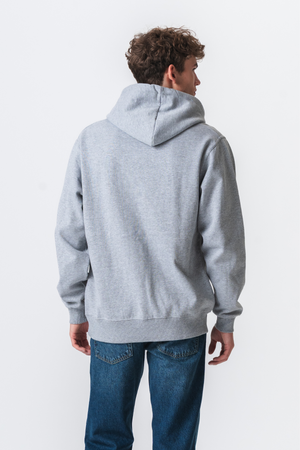 Felpa con cappuccio di base - grigio chiaro