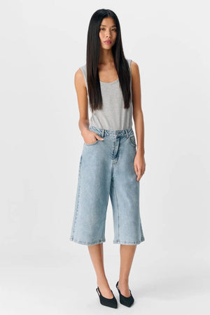 Isra Bermuda Shorts - denim blu medio