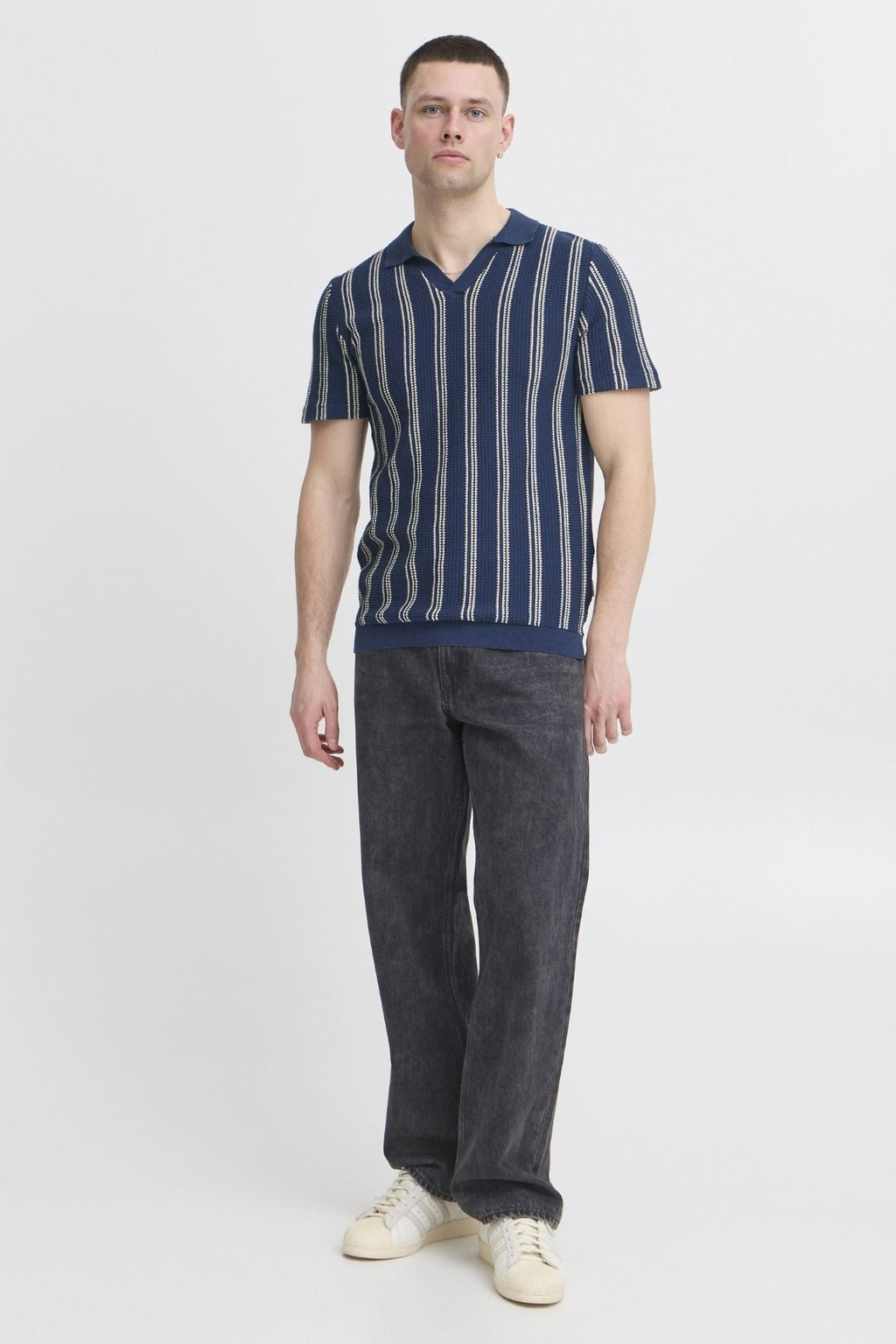 Pullover a strisce - blu