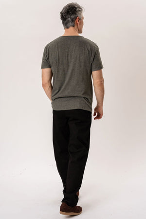 Deep Neck T-shirt - Dark Gray