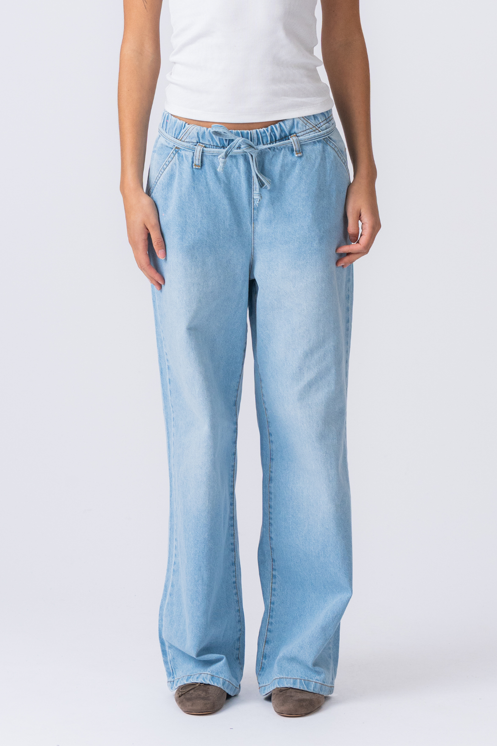 Jeans nicole largo - azzurro