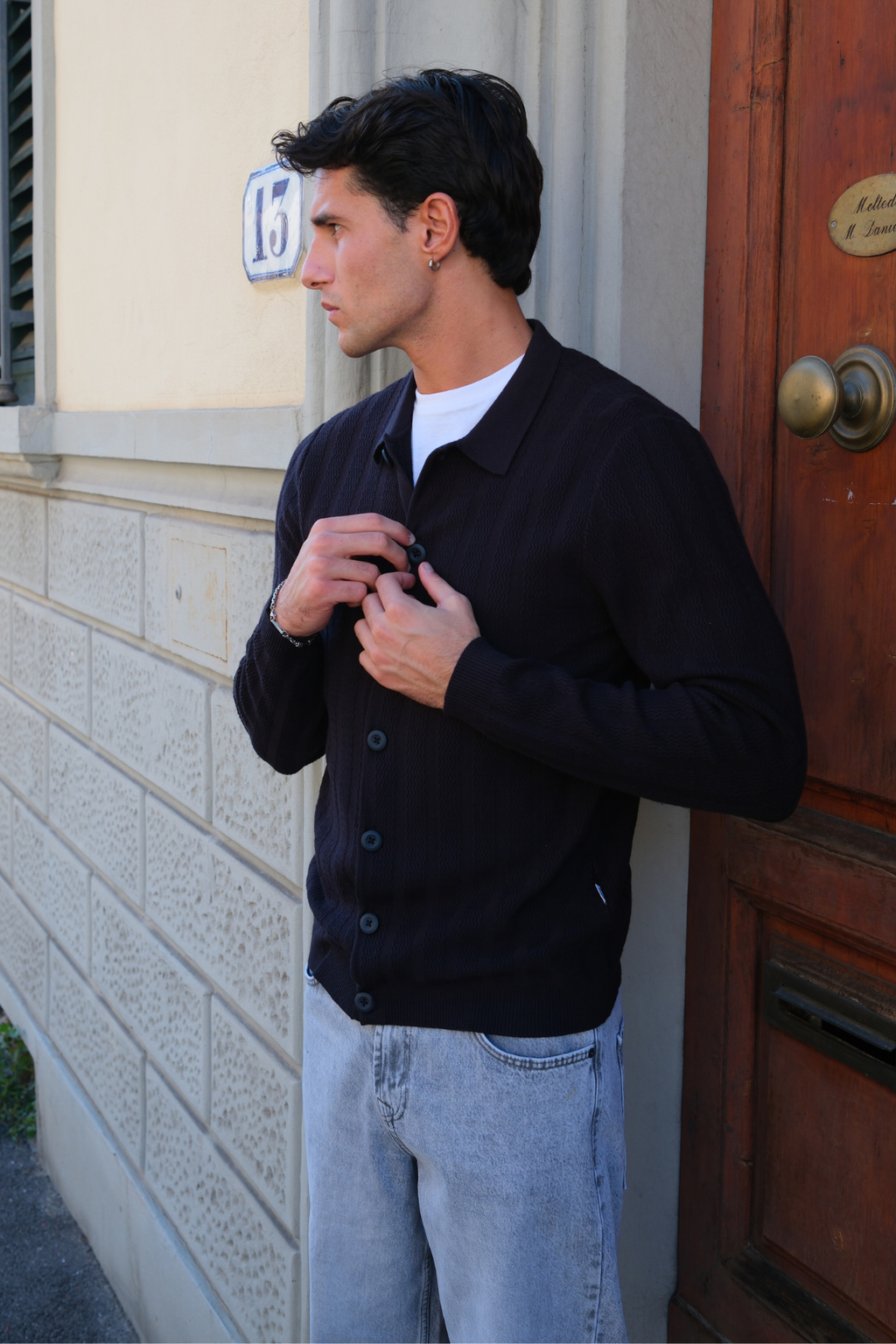 Arthur Knit Cardigan - Dark Navy