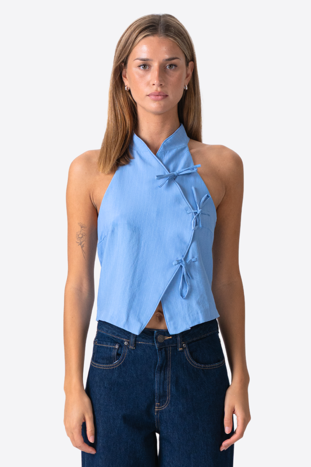 Top a strisce Silva - Blu
