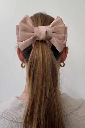Double Bow Scrunchie - Rose