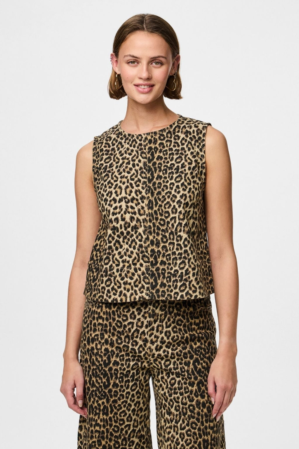 Salume in denim top - pepe bianco leo