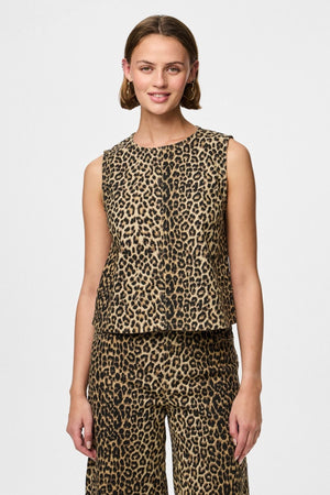 Salume in denim top - pepe bianco leo