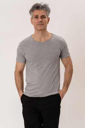 Deep Round Neck - Light gray