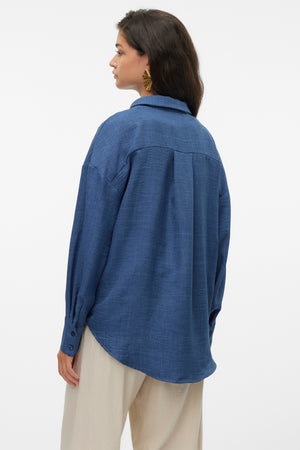 Camicia Melaney Queeny - Denim scuro melange