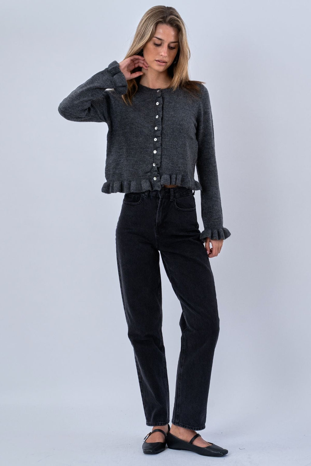 Cardigan Flora - Grigio