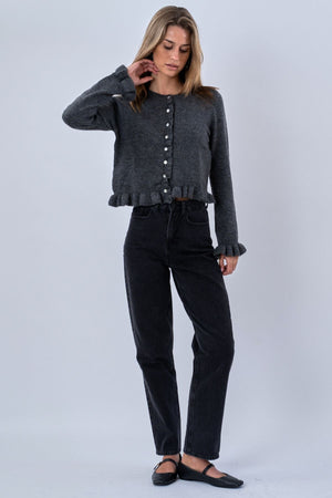 Cardigan Flora - Grigio