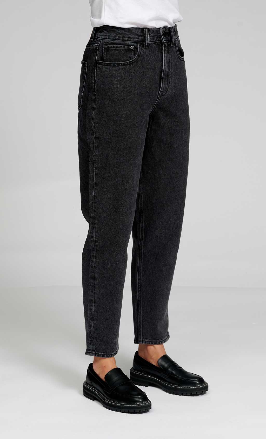 The Original Performance Mom Jeans - Denim nero lavato