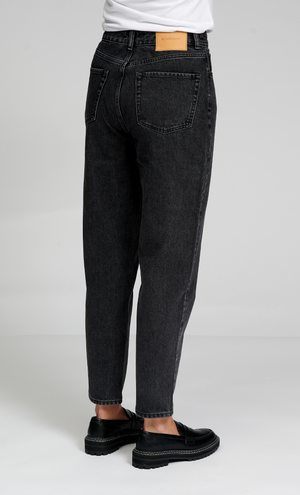 The Original Performance Mom Jeans - Washed Black Denim