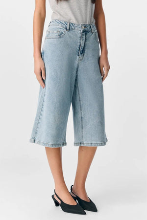 Isra Bermuda Shorts - denim blu medio