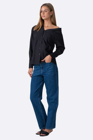 Serena Oversized Camicia - Nero