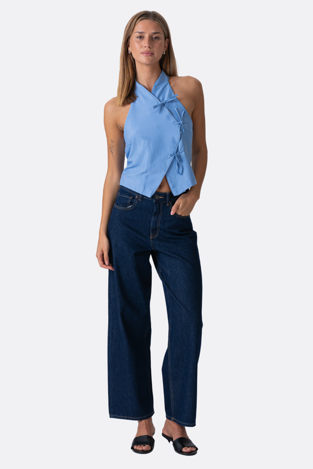 Top a strisce Silva - Blu