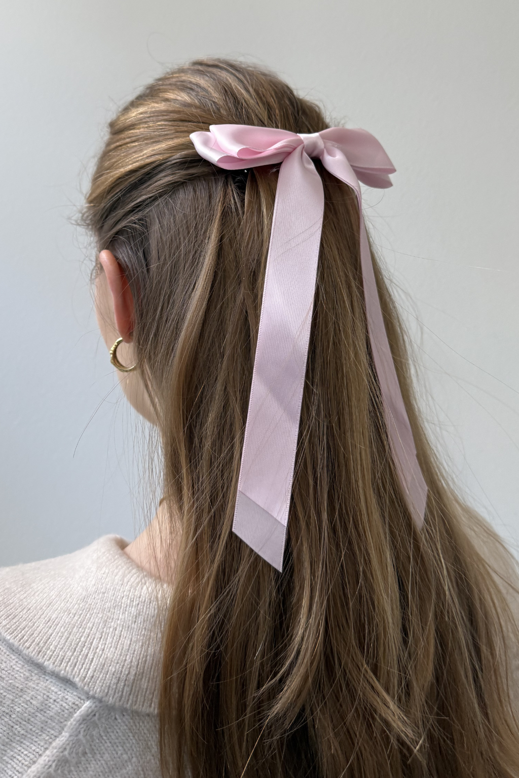 Bow Clip - Light Pink