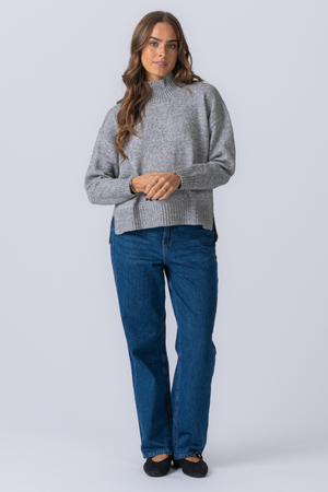 Emma Knit - Light Grey Melange