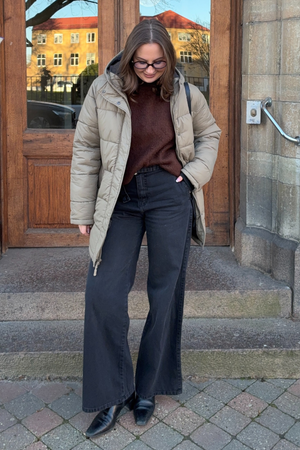 Long Puffer Jacket - Sand