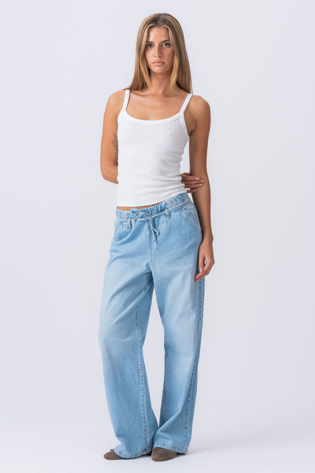 Jeans nicole largo - azzurro