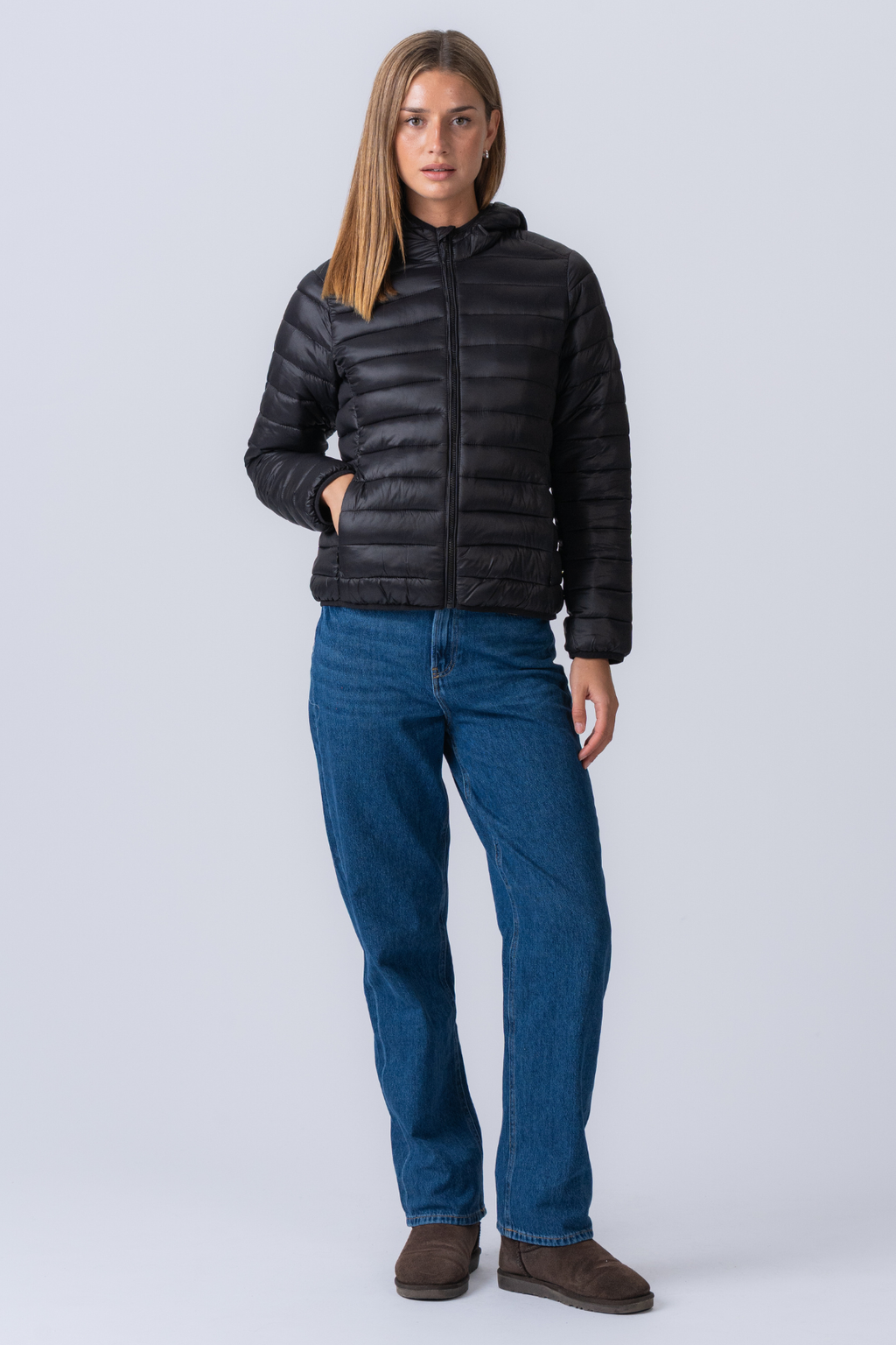 Light Puffer Jacket - Black