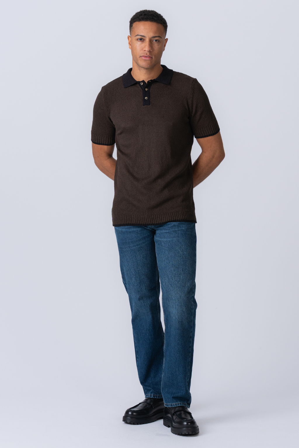 Polo a maglia - Brown