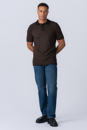 Polo a maglia - Brown