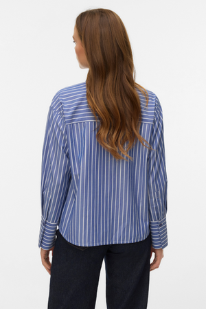 Islunn Bow Shirt - Dark Denim Snow White