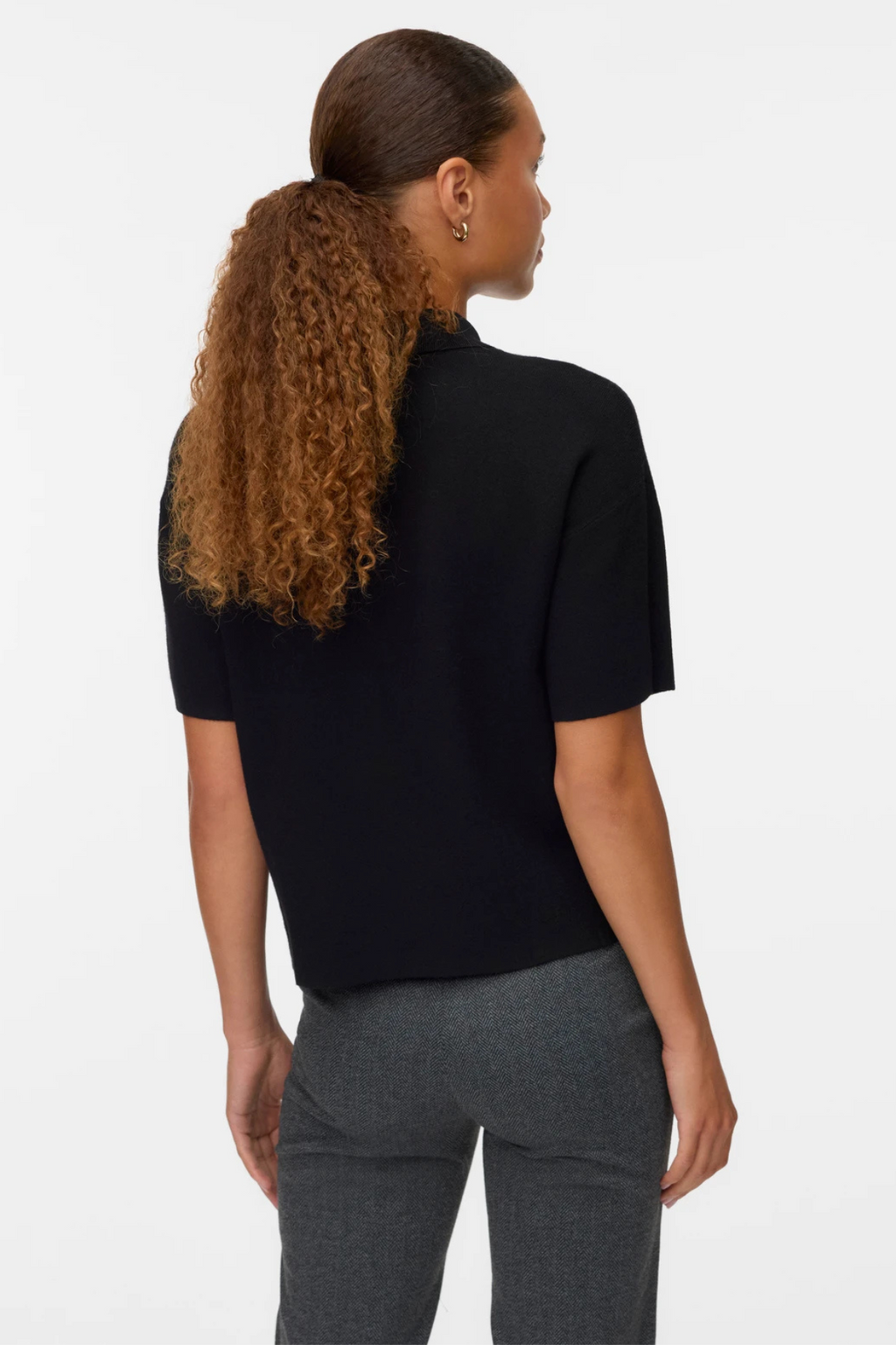 Pullover Poloneck 2/4 oro - nero